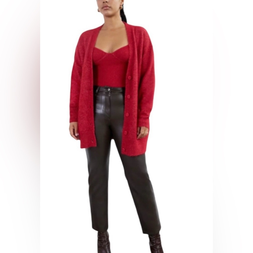 NWT Aritzia Wilfred Bilbao Cardigan Wool Alpaca Blend Oversized Size 2